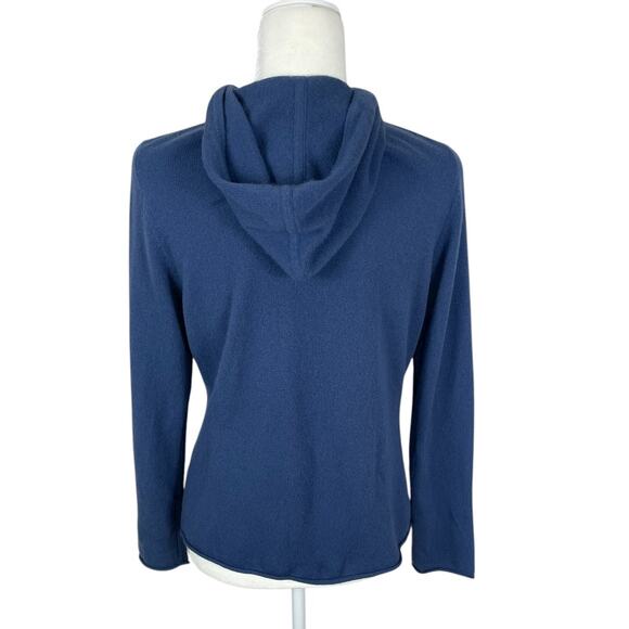 Lord & Taylor 100% Two-Ply Cashmere Full Zip Hoodie Women's Size LP Quiet Luxury - Picture 7 of 12